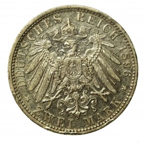 Germany, Bavaria, Otto I, 2 marks 1896 (860)