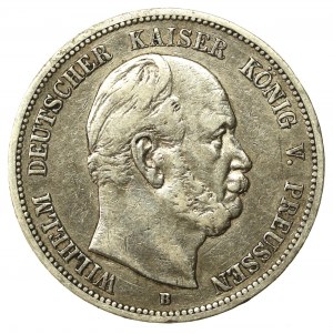 Germany, Prussia, Wilhelm, 5 marks 1876, Hannover (863)
