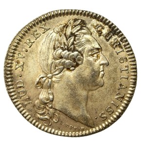 Francja, medal pamiątkowy z 1774 z okresu panowania Ludwika XV (874)