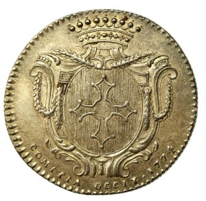 France, 1774 commemorative medal from the reign of Louis XV (874)