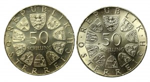 Austria, set of 50 shillings 1974. total of 2 pcs. (878)