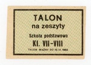Notebook voucher, grades VII-VIII, 1982 (316)