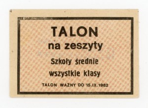 Notebook voucher, High schools, all grades, 1982 (318)