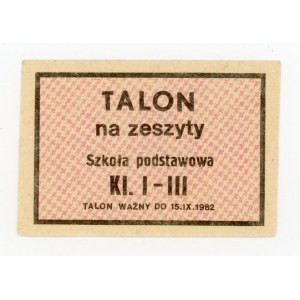 Notebook voucher, grades I-III, 1982 (319)