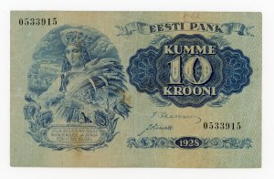 Estonia, 10 crowns 1928 (404)