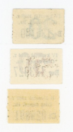 Oil vouchers 1983-1989. set of 3 pcs. (416)