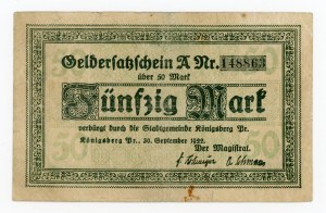 Russia, Kaliningrad/Königsberg, 50 marks 1922 (429)