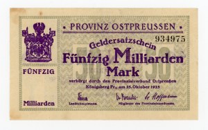 Russia, Kaliningrad/Königsberg, 50 billion marks 1923 (432)