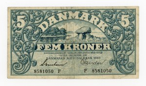 Denmark, 5 kroner 1940 (489)