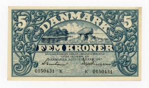Denmark, 5 kroner 1943 (491)