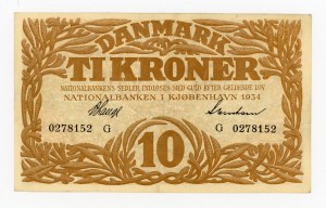 Denmark, 10 Kroner 1934 (493)