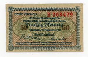 Breslau/Breslau, 50 fenig 1918 B (2022)