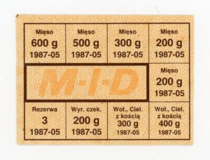 Supply card, May 1987 - M-I-D (2027)