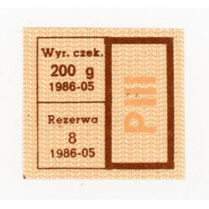 Karta zaopatrzeniowa, maj 1986 - P III (2028)