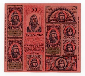 Łódź, food card for bread and sugar 1917 - 55 (2036)