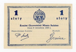 Bedzin, Civic Committee, 1 zloty 1939 (331)