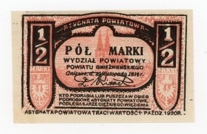 Gniezno and Witkowo, District, 1/2 mark 1919 (337)
