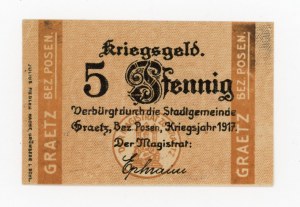 Grodzisk Wlkp./Graetz, Magistrat, 5 fenig 1917 (338)
