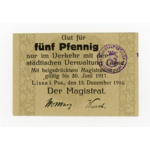 Leszno/Lissa, Magistrat, 5 fenigów 1916 (344)
