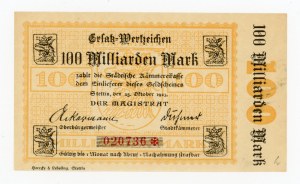 Szczecin/Stettin, Magistrat, 100 billion marks 1923 (349)