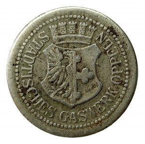 Opole/Oppeln, Staedtisches Gaswerk, n.d. gas meter token, iron (375)