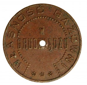 Grudziadz, Gasworks, n.d., token. Rare (376)