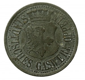Opole/Oppeln, Staedtisches Gaswerk, n.d. gas meter token, zinc (377)