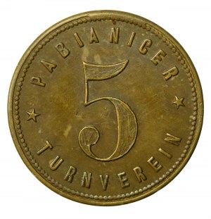 Pabianice, Turnverein, n.d., denomination 5. Rare (380)