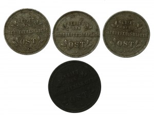 Ober-Ost, set of 1 and 2 kopecks 1916. total of 4 pcs. (781)