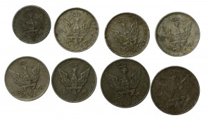 Kingdom of Poland, set of 5-20 fenigs 1917 and 1918. total 8 pcs. (782)