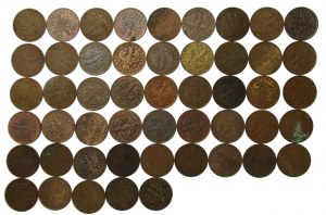Second Republic, set of 2 pennies 1923-1939. total 50 pieces. (901)