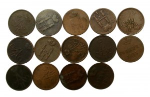 Russia, a set of Russian coins from the 19th century. 14 pieces total (904)