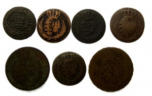Duchy of Warsaw, a set of coins. Total of 7 pieces (910)