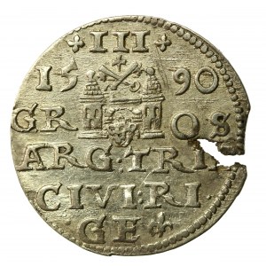 Sigismund III Vasa, Troika Riga 1590 - large head (514)