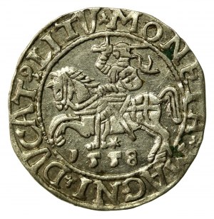 Sigismund II Augustus, Half-penny 1558, Vilnius - LI/LITV (515)