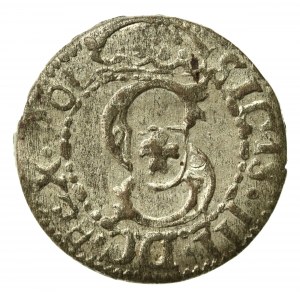 Zygmunt III Waza, szeląg 1612, Ryga, przebitka błędu w dacie (524)