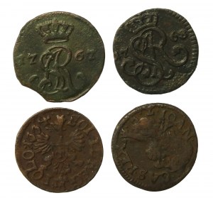 Poland, a set of 17th-18th century coins. 4 pieces total (528)