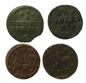 Poland, a set of 17th-18th century coins. 4 pieces total (528)