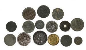 Poland, Germany, a set of tokens and replacement coins. Total of 15 pcs. (911)