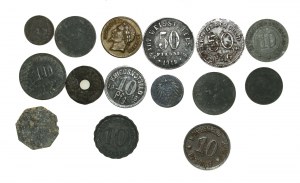 Poland, Germany, a set of tokens and replacement coins. Total of 15 pcs. (911)