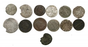 Poland, a set of 17th/18th century coins. Total 13 pieces (912)