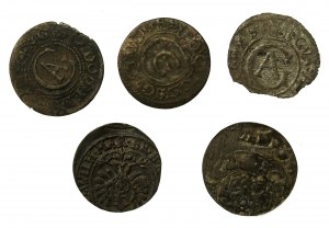 Poland, a set of 17th century shellacs. Total of 5 pieces. (990)