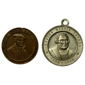 Niemcy, zestaw medali Martin Luther, 1883. Razem 2 szt. (992)