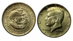 USA, 1/2 dollar set 1953 and 1967. total of 2 pcs. (998)