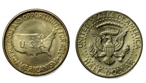 USA, 1/2 dollar set 1953 and 1967. total of 2 pcs. (998)