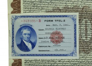 Silesia Electric Corporation, $1,000 in gold 1926. rare (400)