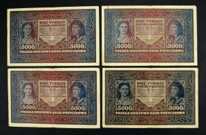 Second Republic, a set of 1919-1923 brand-name banknotes. total 16 pieces. (880)