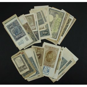 Polska, zestaw banknotów 1916-1948. Razem 74 szt. (900)