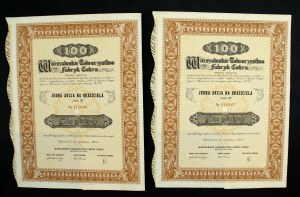 Warszawskie Tow. Fabryk Cukru, 1 share of III series for 100 zlotys from 1937 (915)
