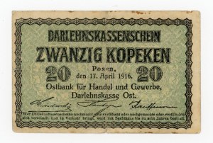 Ober Ost, Poznań, 20 kopecks 1916 (231)
